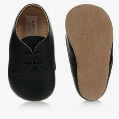 Early Days Pre Walkers|Pre Walkers*Black Leather Pre-Walker Shoes