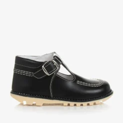 Childrens Classics Traditional Shoes|School Shoes*Black Leather T-Bar Shoes