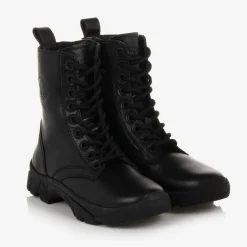 Moncler Enfant Boots|Boots*Black Leather Trek Ankle Boots