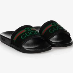 Gucci Sliders|Sliders*Black Logo Sliders