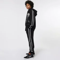 DKNY Tops*Black Milano Hooded Zip-Up Top