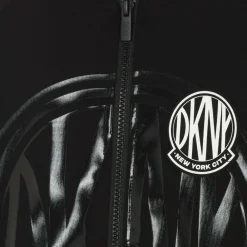 DKNY Tops*Black Milano Hooded Zip-Up Top