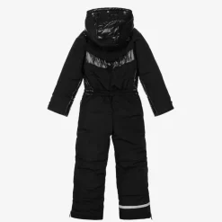 Pilguni Snowwear|Snowwear*Black Padded Hooded Snowsuit