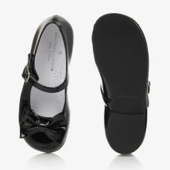 Childrens Classics Bar Shoes|Bar Shoes*Black Patent Leather Bow Shoes