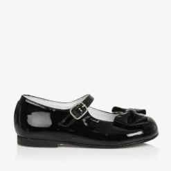 Childrens Classics Bar Shoes|Bar Shoes*Black Patent Leather Bow Shoes