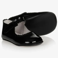 Early Days Traditional Shoes|Bar Shoes*Black Patent Pre-Walker Shoes