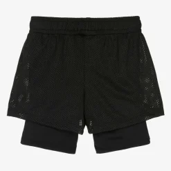 Mini Rodini Shorts|Activewear*Black Quick Dry Mesh Sport Shorts