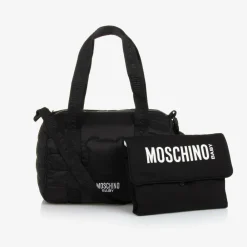Moschino Baby Bags*Black Quilted Changing Bag (34cm)