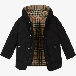 Burberry Coats & Jackets|Coats & Jackets*Black Quilted Vintage Check Baby Coat