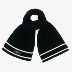 Balmain Scarves|Scarves*Black Ribbed Wool Scarf