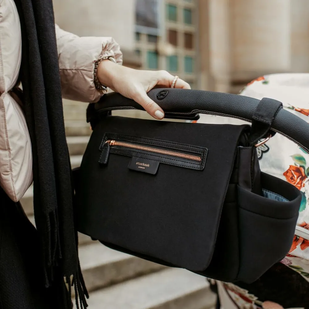 Storksak Gifts*Black Scuba Luxe Stroller Organiser (42cm)