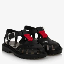 Burberry Sandals*Black TB Monogram Jelly Shoes