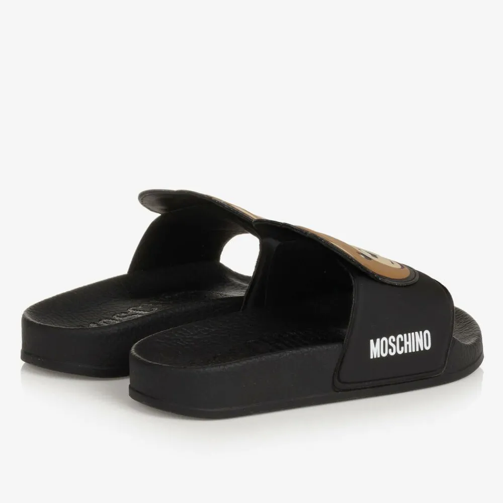 Moschino Sliders|Sliders*Black Teddy Bear Sliders