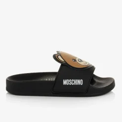 Moschino Sliders|Sliders*Black Teddy Bear Sliders