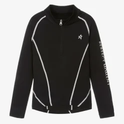 Perfect Moment Snowwear|Snowwear*Black Thermal Base Layer Half-Zip Top