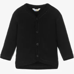 Joha Tops*Black Thermal Wool Cardigan