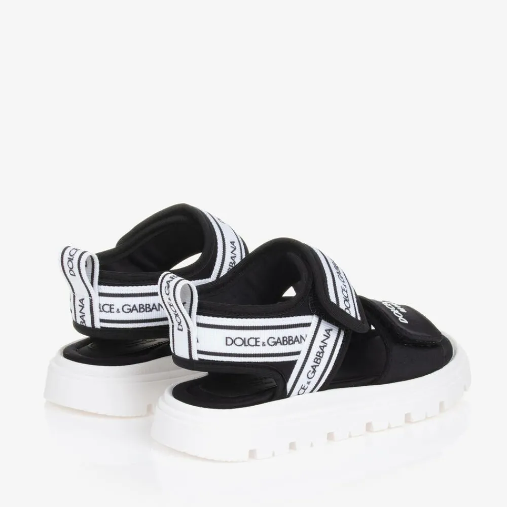 Dolce amp; Gabbana Sandals|Sandals*Black Velcro Sandals