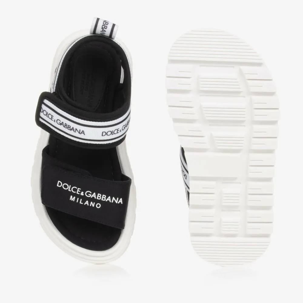 Dolce amp; Gabbana Sandals|Sandals*Black Velcro Sandals