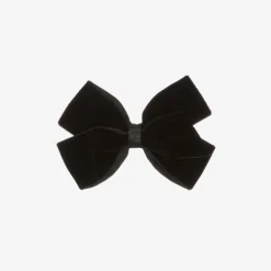 Bowtique London Hair Accessories*Velvet Bow Hair Clip (11cm) Black