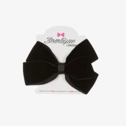 Bowtique London Hair Accessories*Velvet Bow Hair Clip (11cm) Black