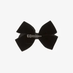 Bowtique London Hair Accessories*Velvet Bow Hair Clip (11cm) Black