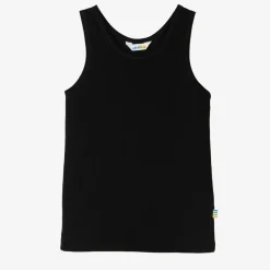 Joha Underwear*Black Wool & Organic Cotton Vest