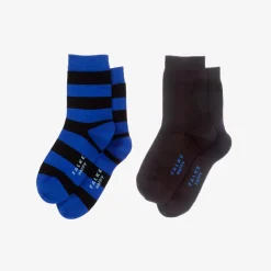 Falke Socks*Blue & Black Cotton Socks (2 Pack)