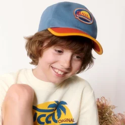 Gucci Hats*Blue & Orange Cotton Canvas Cap