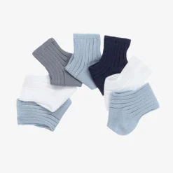 Story Loris Socks|Socks*Blue & White Baby Socks Gift Set (7 Pack)