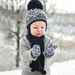 Sätila of Sweden Hats*Blue Alice Knitted Large Pom-Pom Beanie