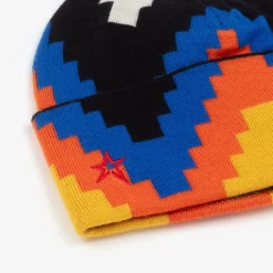 Perfect Moment Hats|Hats*Blue & Yellow Merino Wool Chevron Beanie