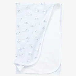 Kissy Kissy Gifts*Blue Beary Best Friends Pima Cotton Blanket (73cm)