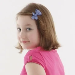 Peach Ribbons Hair Accessories*Blue Bow Hair Clip (7cm)