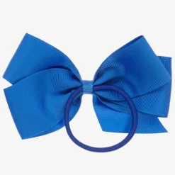 Peach Ribbons Hair Accessories*Blue Bow Hair Elastic (12cm)