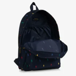 Ralph Lauren Bags*Blue Canvas Pony Backpack (44cm)