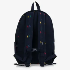 Ralph Lauren Bags*Blue Canvas Pony Backpack (44cm)