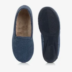 Pisamonas Slippers|Slippers*Blue Corduroy Slippers