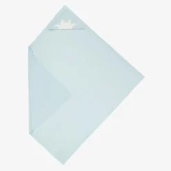 Marie-Chantal Blankets & Shawls*Blue Cotton & Cashmere Hooded Blanket (95cm)