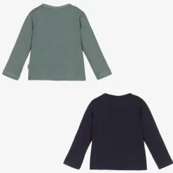 Minymo Tops*Blue Cotton Baby Tops (2 Pack)