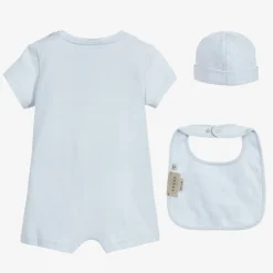 Gucci Gifts|Babysuits*Blue Cotton Babysuit Gift Set