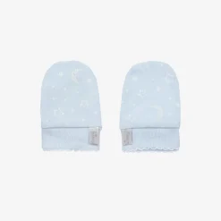 Kissy Kissy Gifts|Gloves & Mittens*Blue Cotton Crescent Moonlight Scratch Mittens