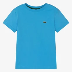 Lacoste Tops|Tops*Blue Cotton Crocodile T-Shirt