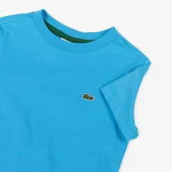 Lacoste Tops|Tops*Blue Cotton Crocodile T-Shirt