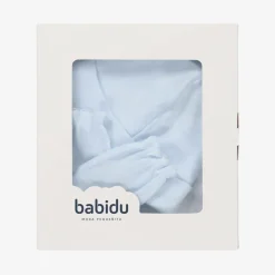 Babidu Hats*Blue Cotton Hat & Mittens Set