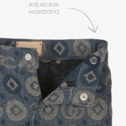 Gucci Trousers|Trousers*Blue Cotton Jacquard Logo Trousers