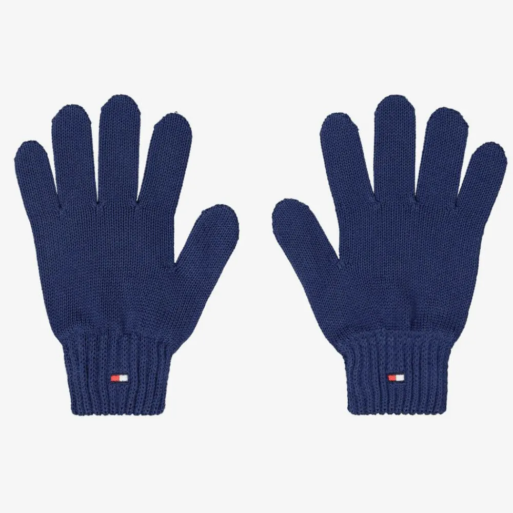 Tommy Hilfiger Gloves & Mittens|Gloves & Mittens*Blue Cotton Knit Flag Gloves
