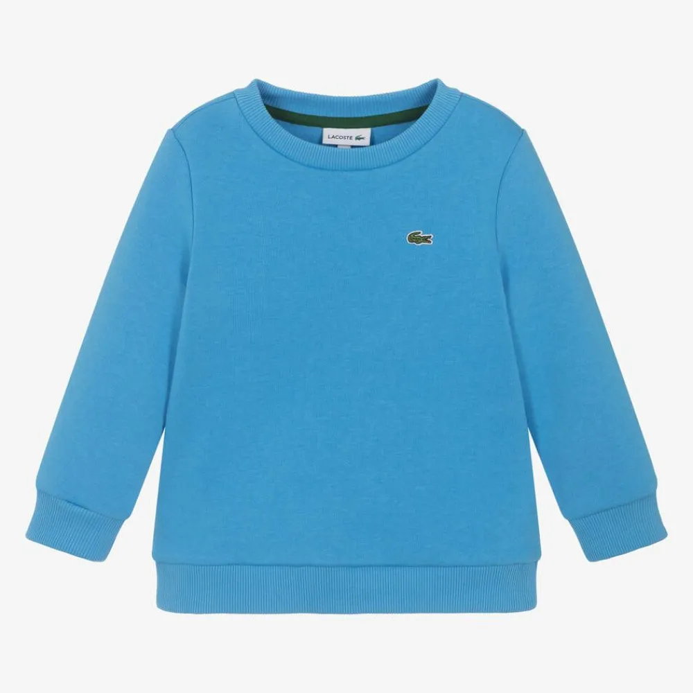 Lacoste Tops*Blue Crocodile Logo Sweatshirt