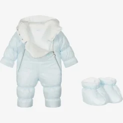 Sofija Snowwear|Snowwear*Blue Crown Baby Snowsuit
