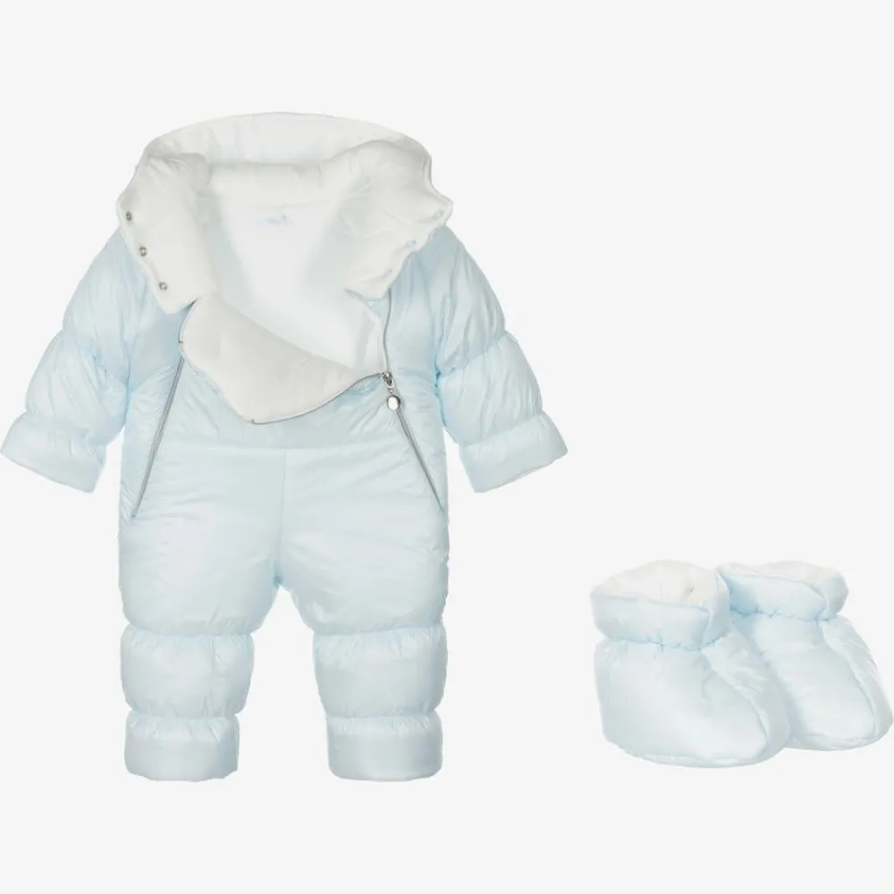 Sofija Snowwear|Snowwear*Blue Crown Baby Snowsuit