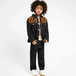 KENZO KIDS Coats & Jackets|Coats & Jackets*Blue Denim & Leopard Print Fleece Jacket